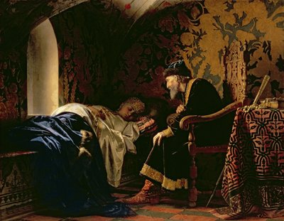 Tsar Ivan the Terrible Admiring Vasilia Melentevna, 1875 by Grigori Semenovich Sedov